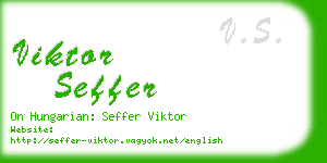 viktor seffer business card